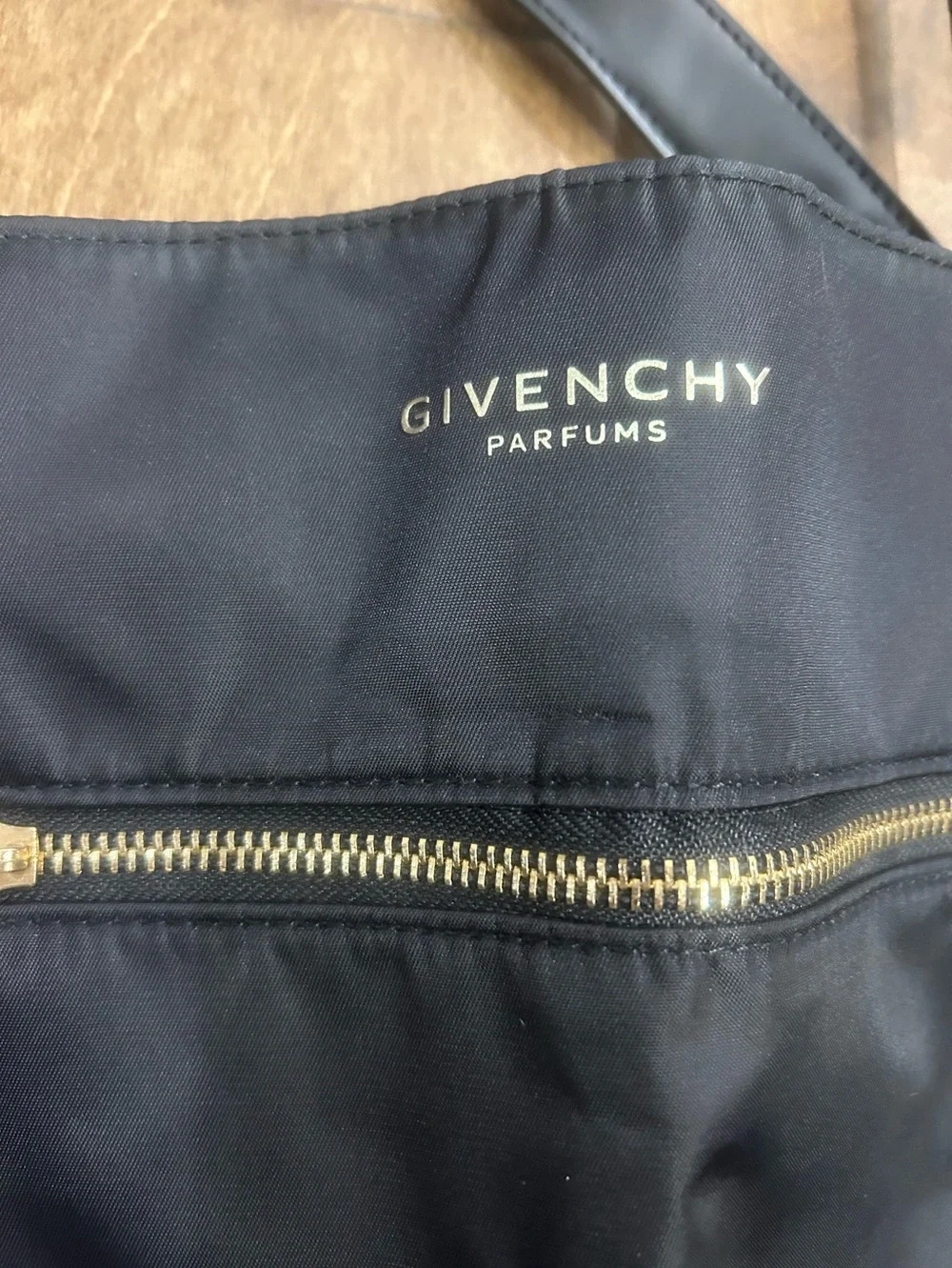 Givenchy black vinyl faux leather straps tote bag